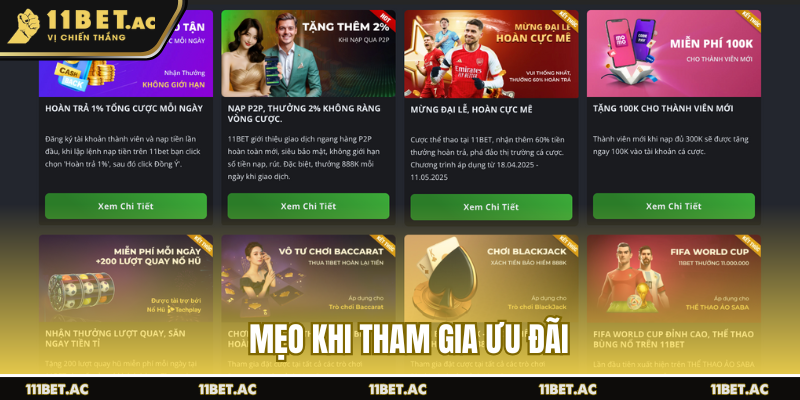 Mẹo khi tham gia ưu đãi