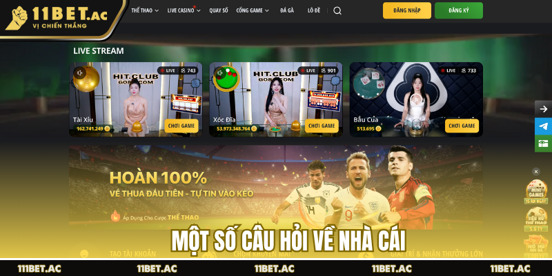 Một số câu hỏi về nhà cái